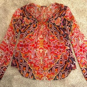 Elie Tahari Multicolor Patterned Blouse